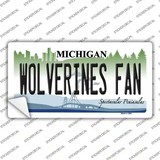 Wolverines Fan MI Novelty Sticker Decal
