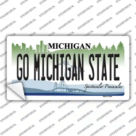 Go Michigan State MI Novelty Sticker Decal Small