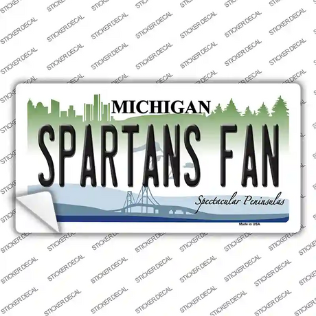 Spartans Fan MI Novelty Sticker Decal Small