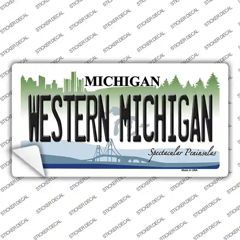Western Michigan MI Novelty Sticker Decal