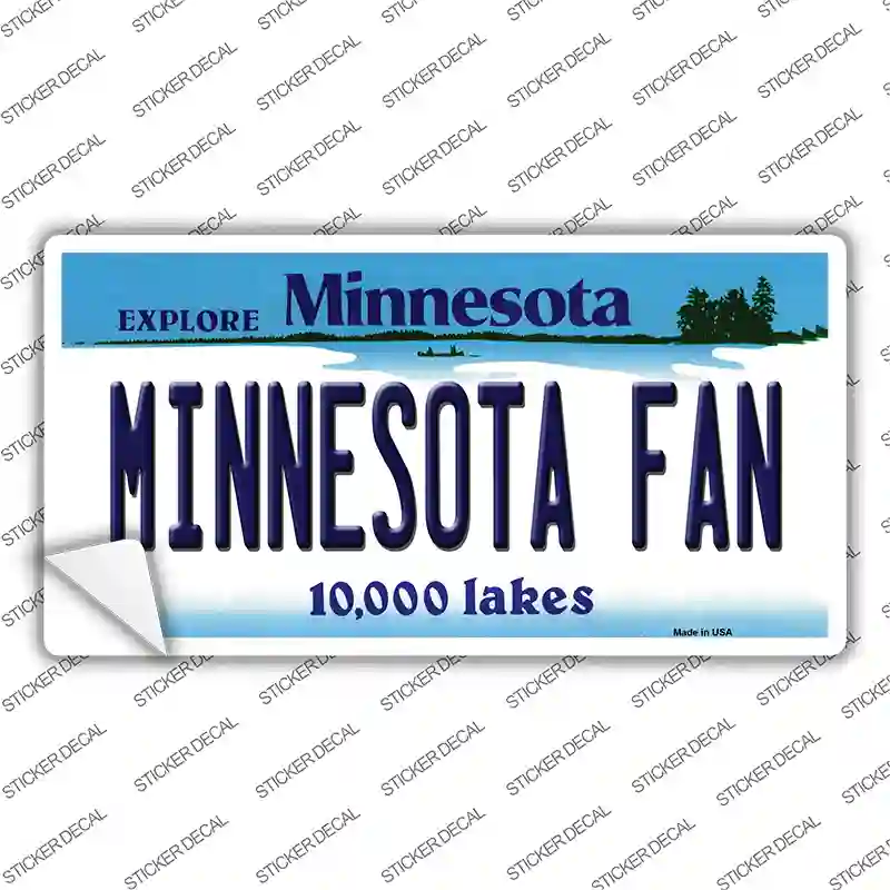 Minnesota Fan MN Novelty Sticker Decal Small