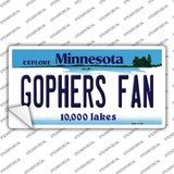 Gophers Fan MN Novelty Sticker Decal Small