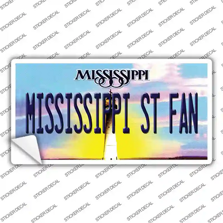 Mississippi State Fan MS Novelty Sticker Decal Small