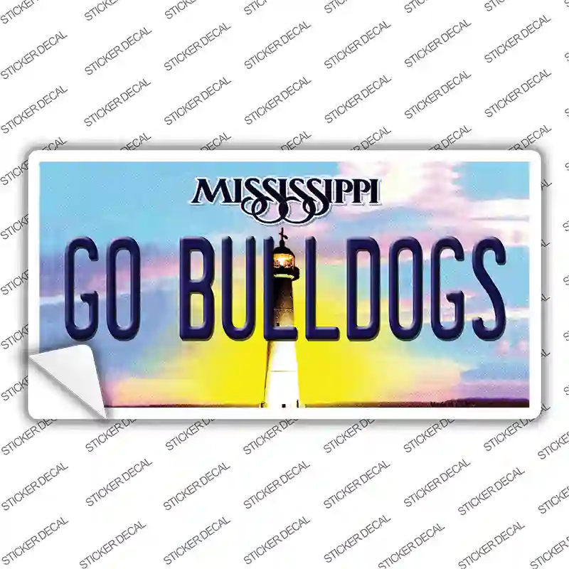 Go Bulldogs Mississippi MS Novelty Sticker Decal Small