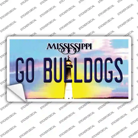 Go Bulldogs Mississippi MS Novelty Sticker Decal Small