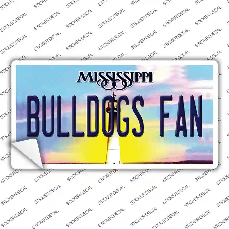 Bulldogs Fan Mississippi MS Novelty Sticker Decal Small