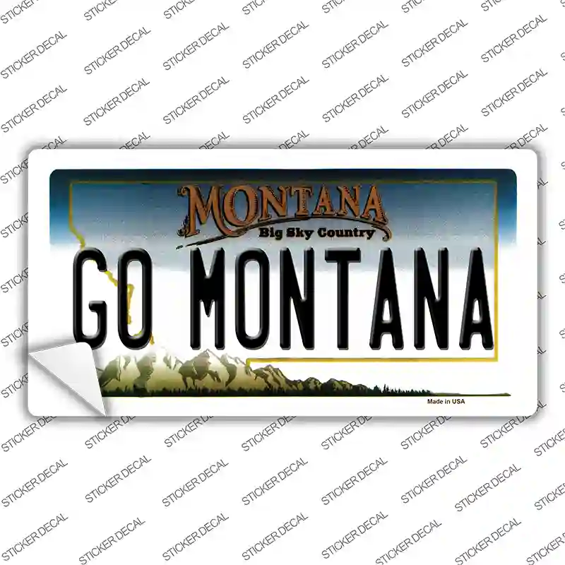 Go Montana MT Novelty Sticker Decal Small