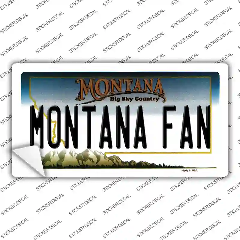 Montana Fan MT Novelty Sticker Decal Small