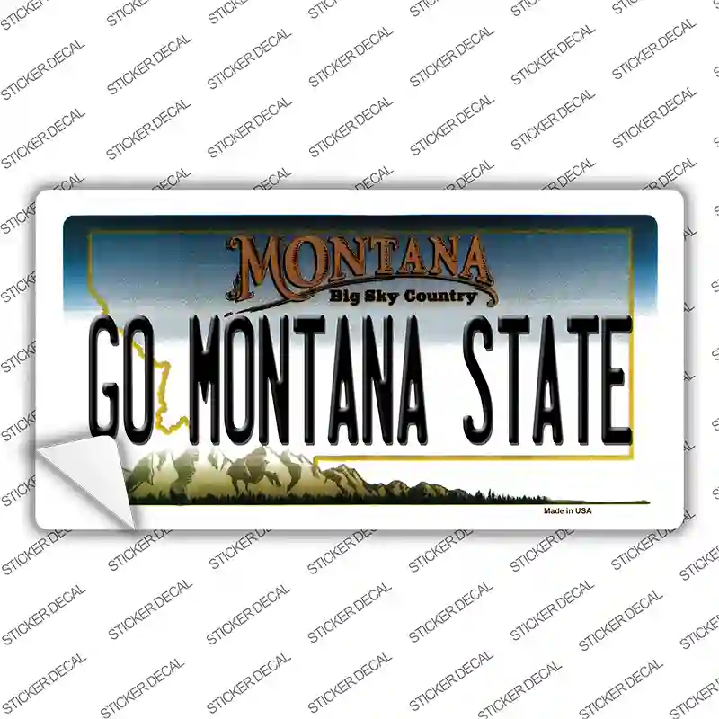 Go Montana State MT Novelty Sticker Decal Small