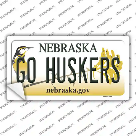 Go Huskers NE Novelty Sticker Decal Small