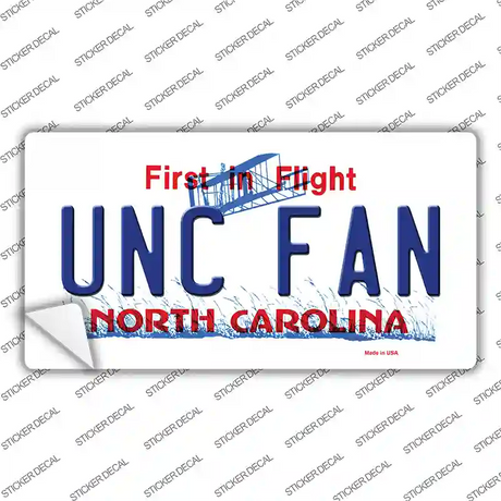 Univ North Carolina Fan NC Novelty Sticker Decal
