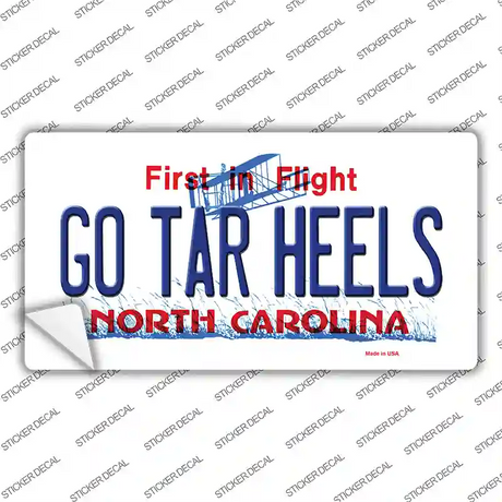 Go Tar Heels NC Novelty Sticker Decal