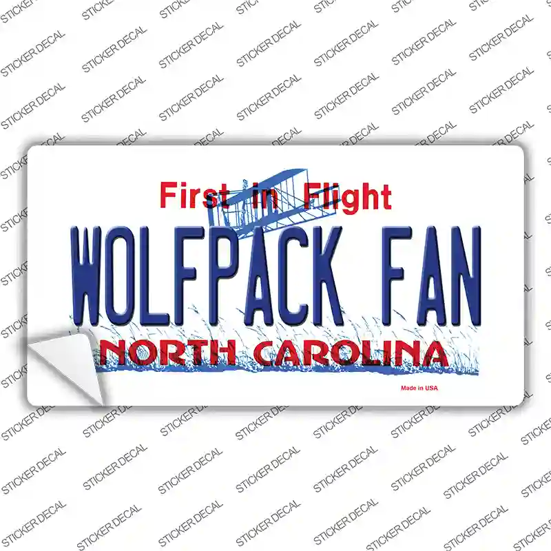 Wolfpack Fan NC Novelty Sticker Decal