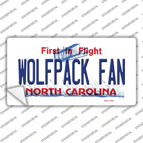 Wolfpack Fan NC Novelty Sticker Decal