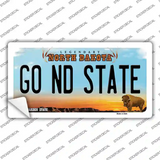 Go North Dakota State ND Novelty Sticker Decal Small