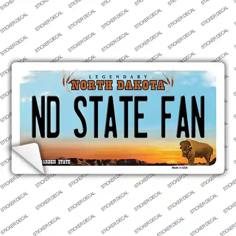 North Dakota State Fan ND Novelty Sticker Decal Small