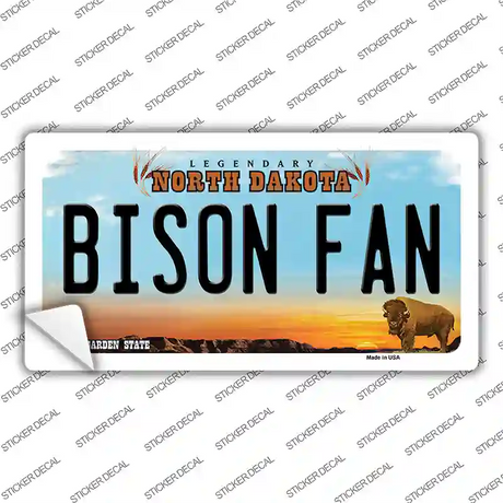 Bison Fan ND Novelty Sticker Decal Small