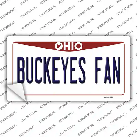 Buckeyes Fan OH Novelty Sticker Decal Small