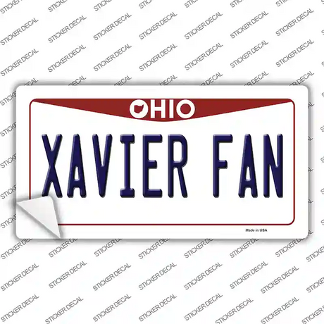 Xavier Fan OH Novelty Sticker Decal Small