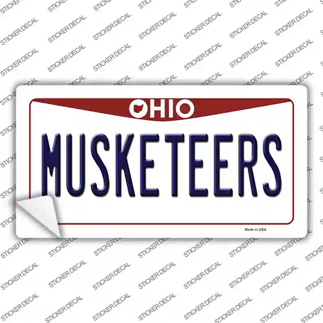 Musketeers OH Novelty Sticker Decal Small