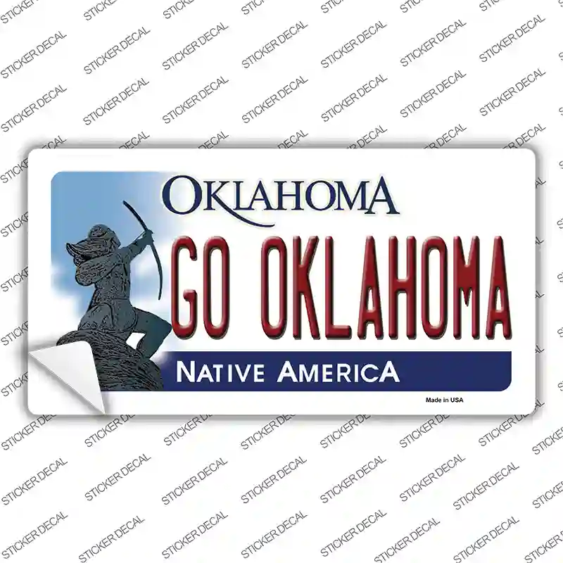 Go Oklahoma OK Novelty Sticker Decal Small