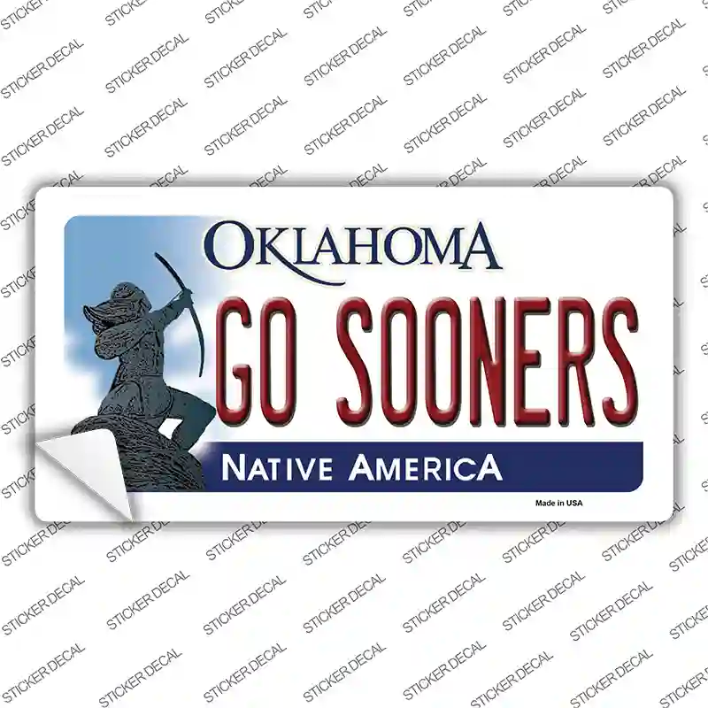 Go Sooners OK Novelty Sticker Decal