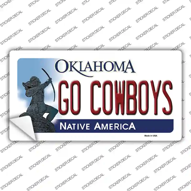 Go Cowboys OK Novelty Sticker Decal Small