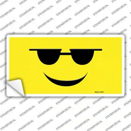 Sunglasses Cool Smiley Novelty Sticker Decal