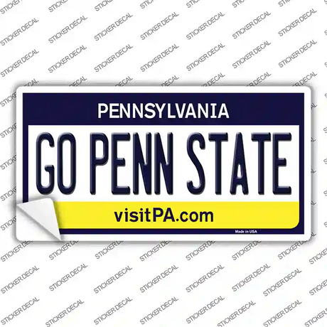 Go Penn State PA Novelty Sticker Decal Small