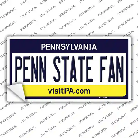 Penn State Fan PA Novelty Sticker Decal Small