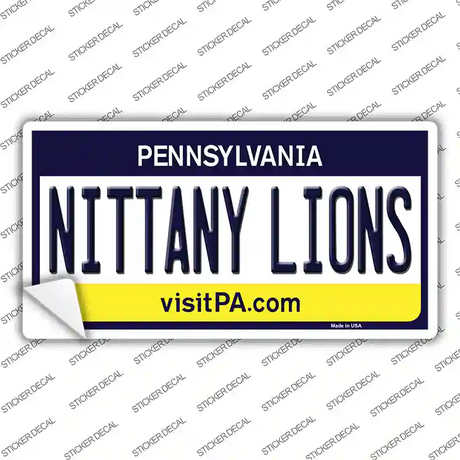 Nittany Lions PA Novelty Sticker Decal Small