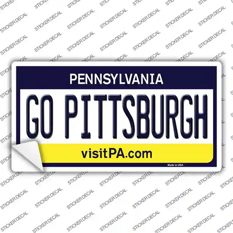 Go Pittsburgh PA Novelty Sticker Decal Small