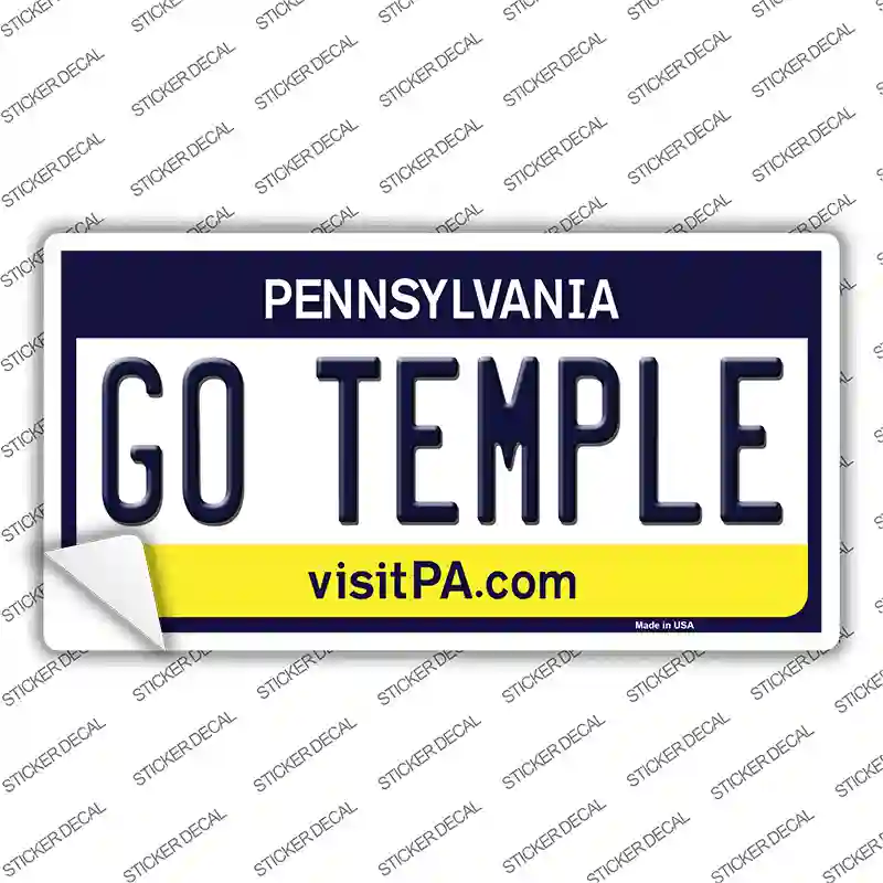 Go Temple PA Novelty Sticker Decal