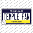 Temple Fan PA Novelty Sticker Decal Small