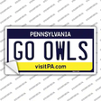 Go Owls PA Novelty Sticker Decal Small