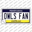 Owls Fan PA Novelty Sticker Decal Small