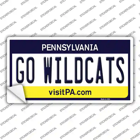 Go Wildcats Pennsylvania PA Novelty Sticker Decal Small