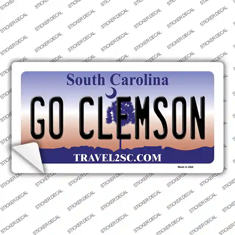 Go Clemson SC Novelty Sticker Decal Small