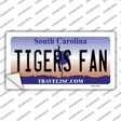 South Carolina Plate Tigers Fan SC Novelty Sticker Decal Small