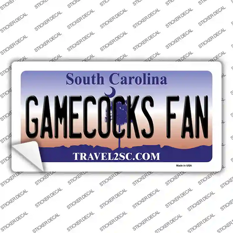 Gamecocks Fan SC Novelty Sticker Decal Small