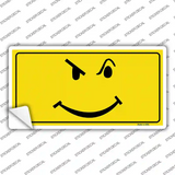 Defiant Smiley Novelty Sticker Decal