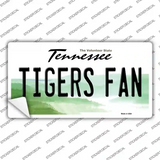 Tennessee Plate Tigers Fan TN Novelty Sticker Decal Small