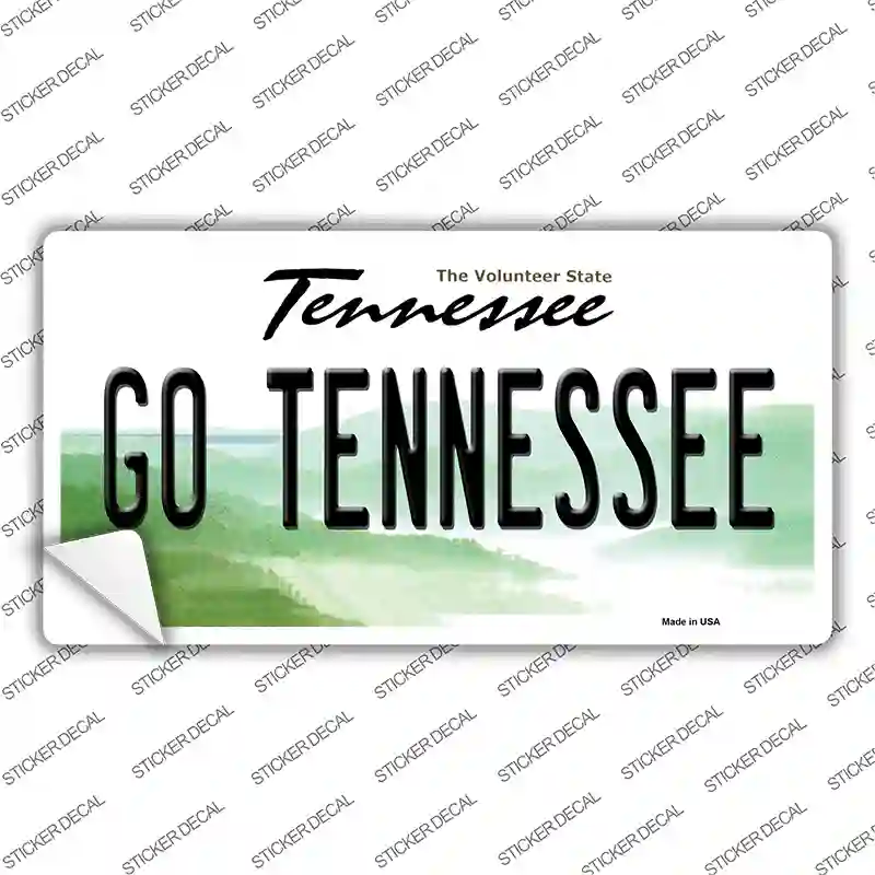 Go Tennessee TN Novelty Sticker Decal Small