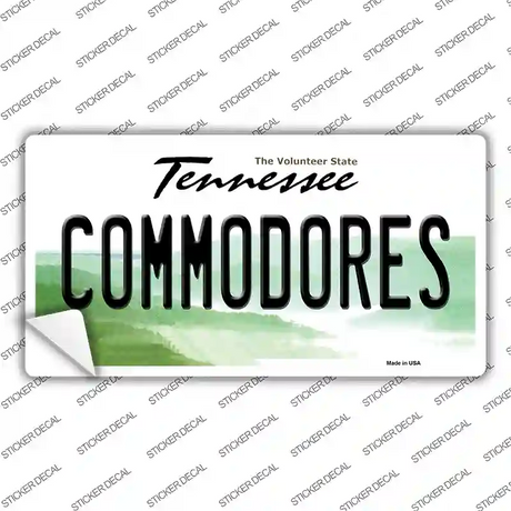 Commodores TN Novelty Sticker Decal Small