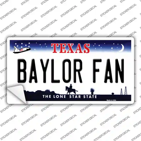 Baylor Fan TX Novelty Sticker Decal Small