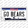 Go Bears TX Novelty Sticker Decal Small