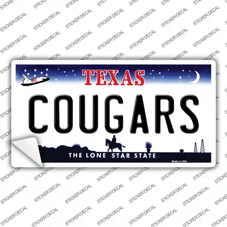 Cougars TX Novelty Sticker Decal Small