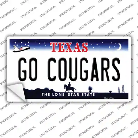 Go Cougars TX Novelty Sticker Decal Small