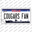 Cougars Fan TX Novelty Sticker Decal Small