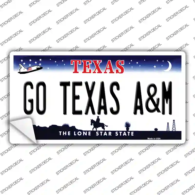 Go Texas A&M TX Novelty Sticker Decal Small